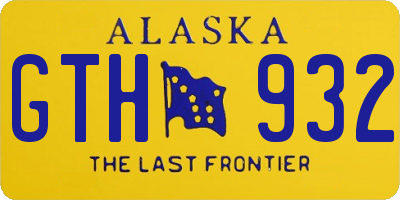 AK license plate GTH932