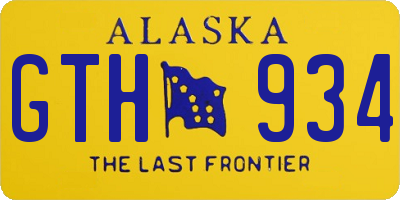 AK license plate GTH934