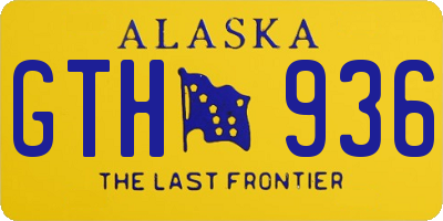 AK license plate GTH936