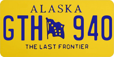 AK license plate GTH940