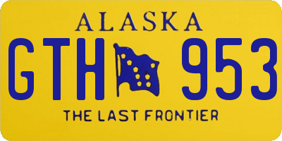 AK license plate GTH953