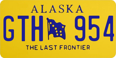 AK license plate GTH954