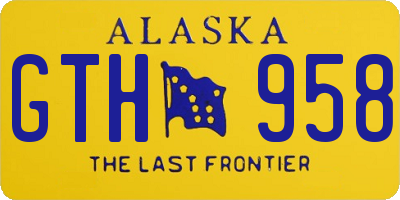 AK license plate GTH958