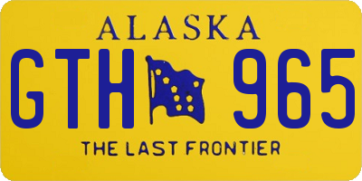 AK license plate GTH965