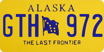 AK license plate GTH972