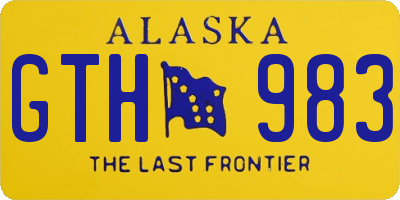 AK license plate GTH983