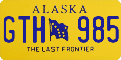 AK license plate GTH985