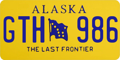 AK license plate GTH986