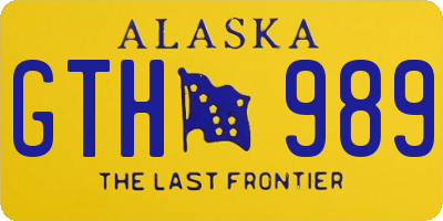 AK license plate GTH989