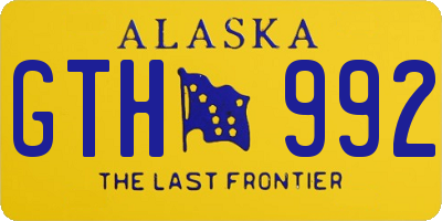 AK license plate GTH992