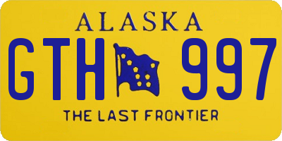 AK license plate GTH997