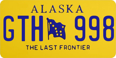 AK license plate GTH998