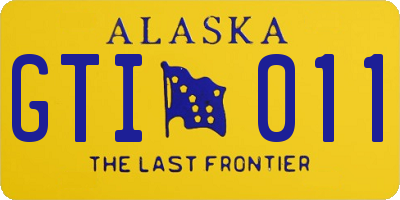 AK license plate GTI011