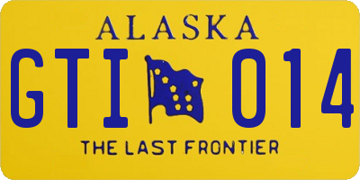 AK license plate GTI014