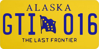 AK license plate GTI016