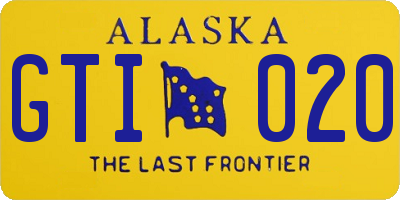 AK license plate GTI020