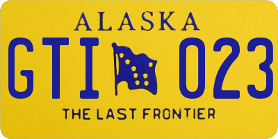 AK license plate GTI023