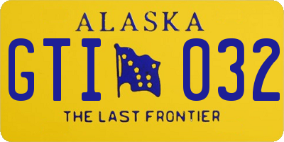 AK license plate GTI032