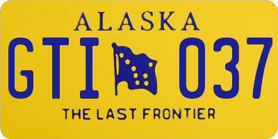 AK license plate GTI037