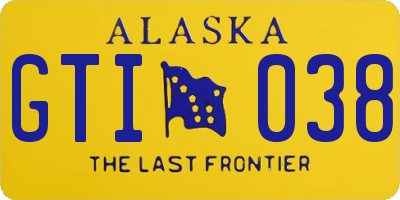AK license plate GTI038