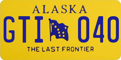 AK license plate GTI040