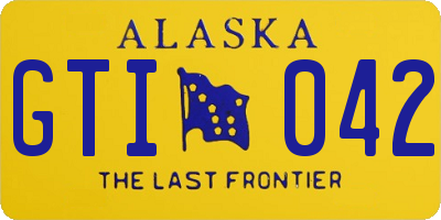 AK license plate GTI042