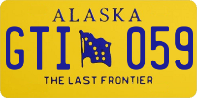 AK license plate GTI059
