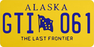 AK license plate GTI061