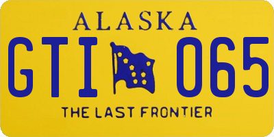 AK license plate GTI065