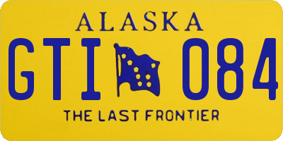 AK license plate GTI084