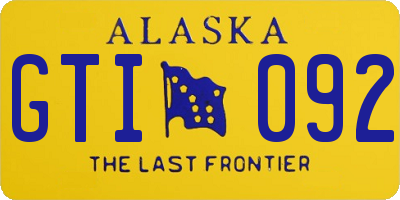 AK license plate GTI092