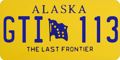 AK license plate GTI113