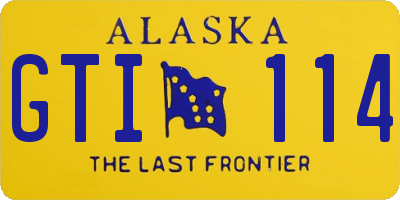 AK license plate GTI114