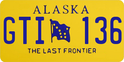AK license plate GTI136