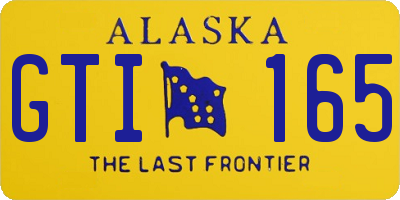 AK license plate GTI165