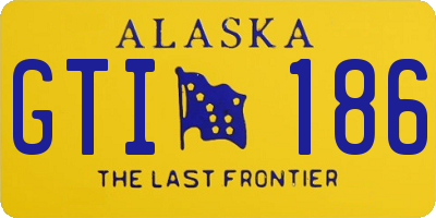 AK license plate GTI186