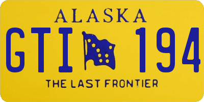 AK license plate GTI194