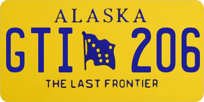 AK license plate GTI206