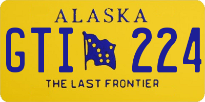 AK license plate GTI224