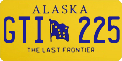 AK license plate GTI225