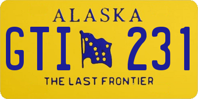 AK license plate GTI231