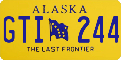 AK license plate GTI244