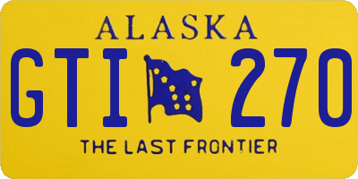 AK license plate GTI270