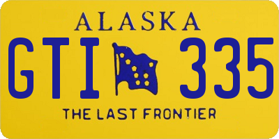 AK license plate GTI335