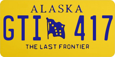 AK license plate GTI417