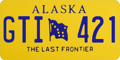 AK license plate GTI421