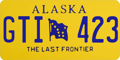 AK license plate GTI423