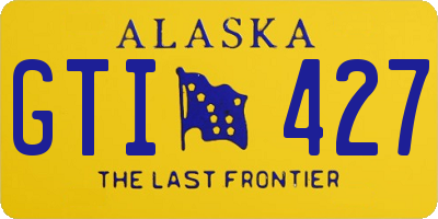 AK license plate GTI427