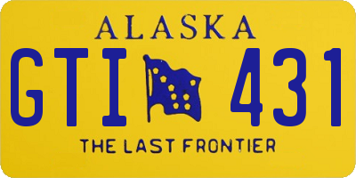 AK license plate GTI431