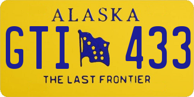 AK license plate GTI433